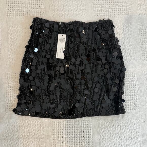 Kate Kasin medium sequin stretch mini skirt bodycon SK 2814 - Picture 6 of 13